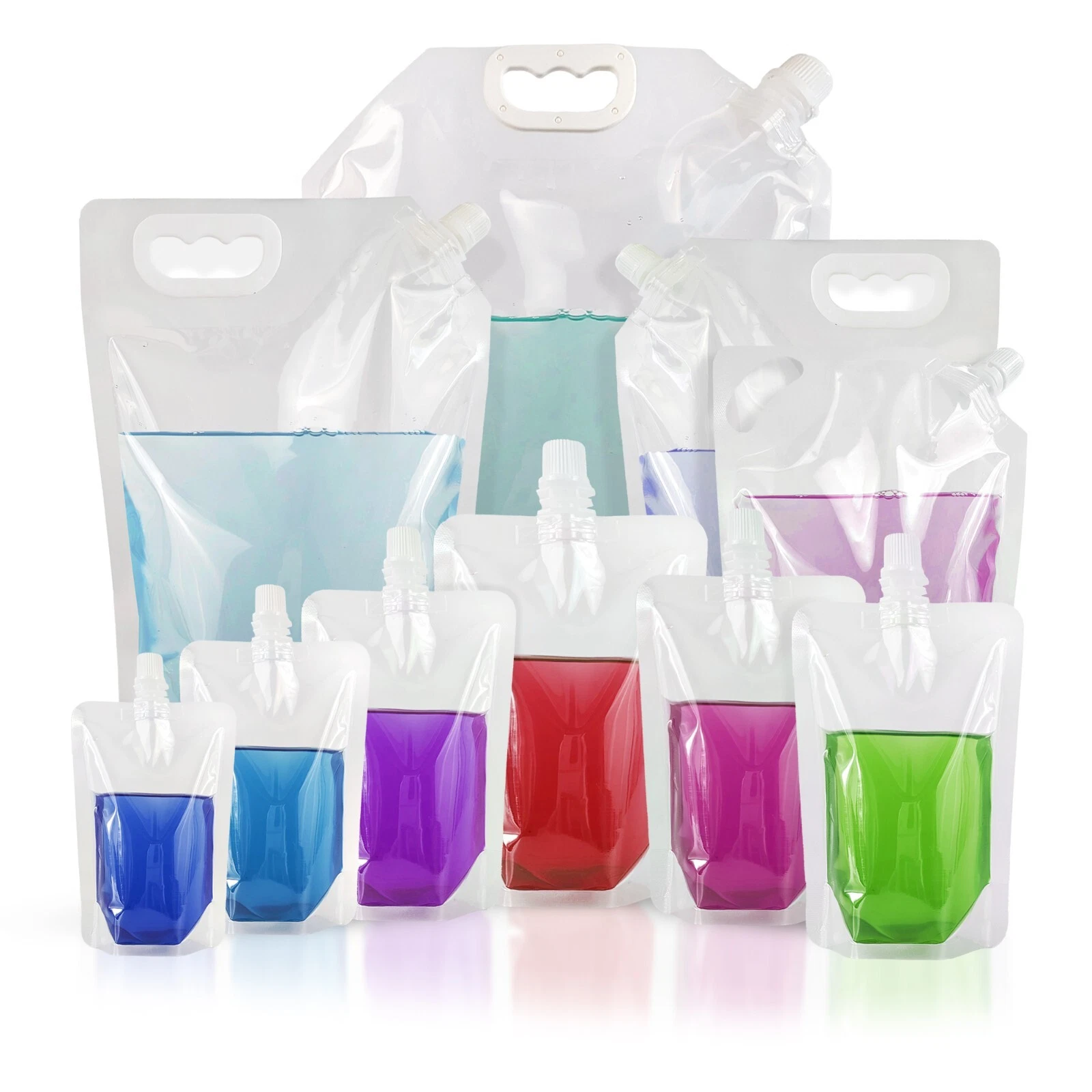 Black Spout Pouch Clear Small Plastic Bag Bolsas Para Jugos Liquidos Detergent Spout Pouch for Cosmetic