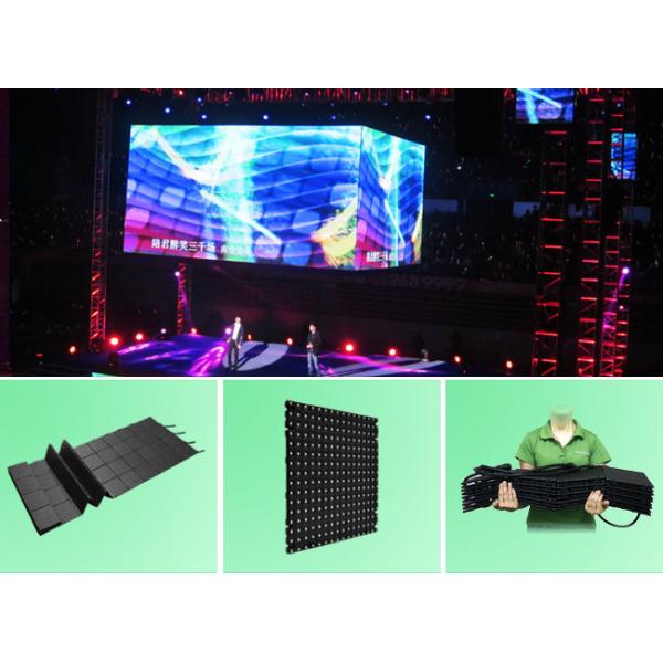 Collapsable P6 Indoor LED Display Screen Rental With 2000 Nits Black Module