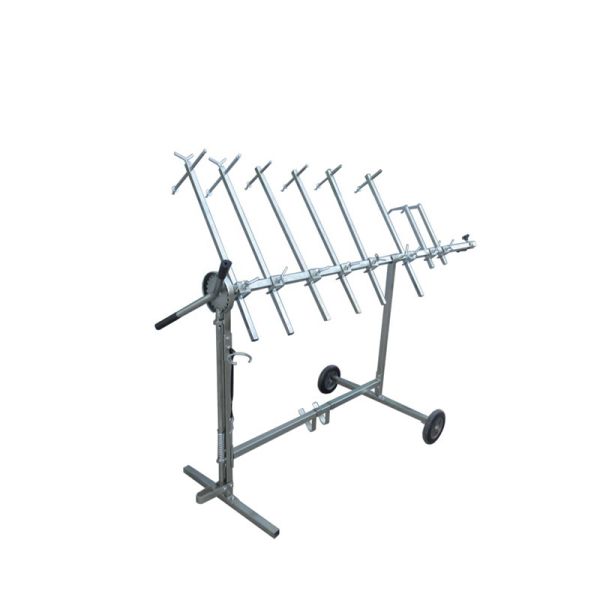 Rotating Paint Panel Stand YD81-016B: Removable Hooks, 8in Wheels, for Car Prep/Spray