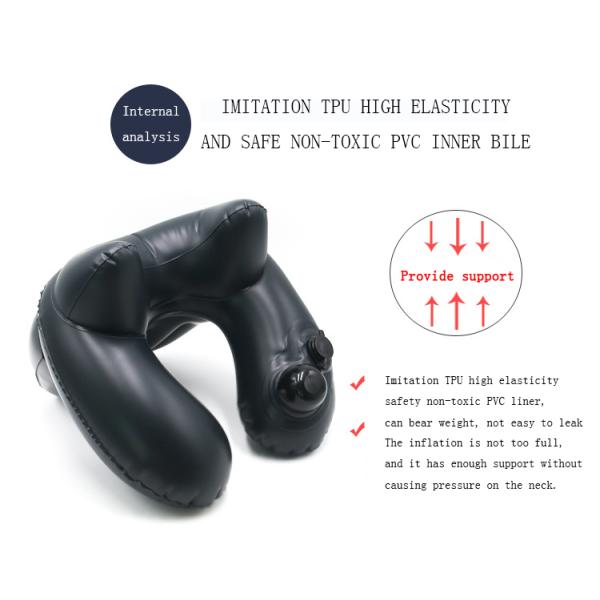 Soft Inflatable Neck Pillow , Inflatable Travel Neck Support CGS Certification