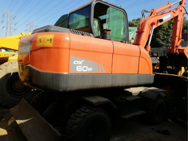 Buy Used Low Rate 6 Ton Doosan DX60 Wheel Excavator 0.3m3 Bucket CE / ISO9001 at wholesale prices