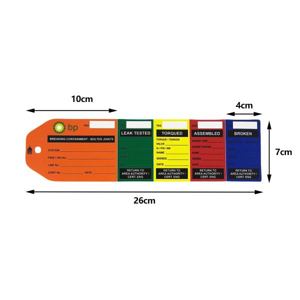 Custom Security Tag Waterproof Resistant Tear Safety Inspection Marking Labels PVC Management Tag