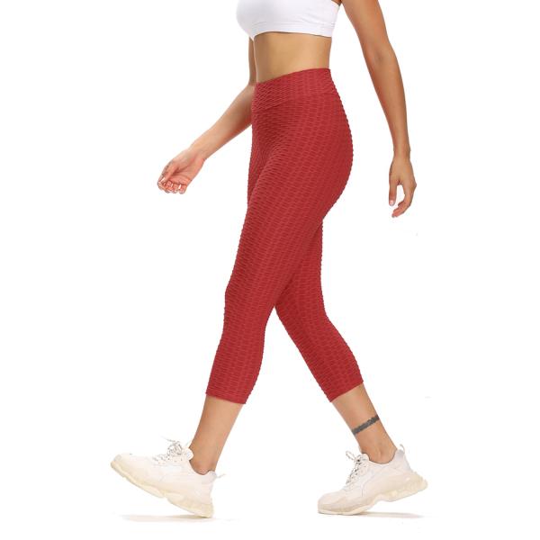 Purple Quick Dry High Waisted Yoga Pants Active Stretch Exercise Pants