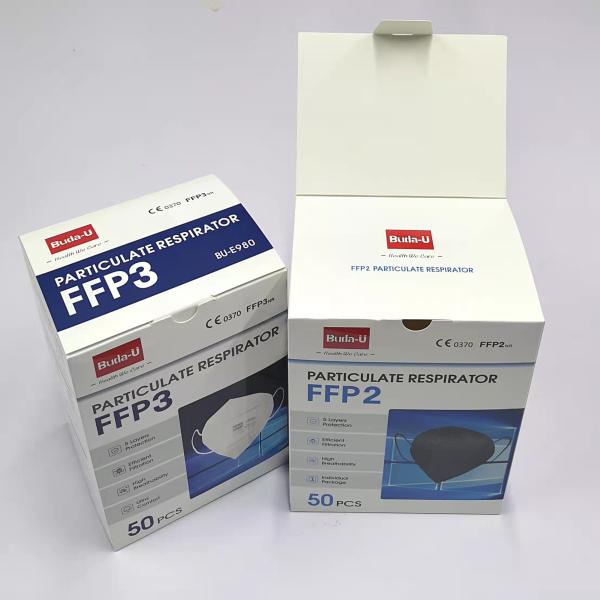 EN 149:2001+A1:2009 Folded FFP2 Particulate Respirator With Five Layers