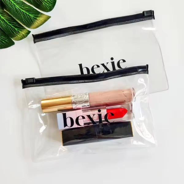 Customize Biodegradable Material Securely Sealed Clear Waterproof Zipper Pouch