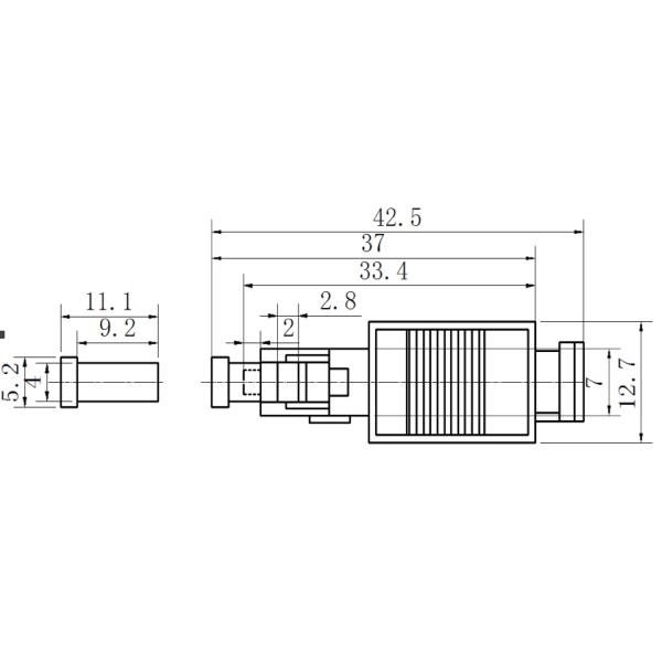 5dB SC/APC Fiber Optic Attenuator