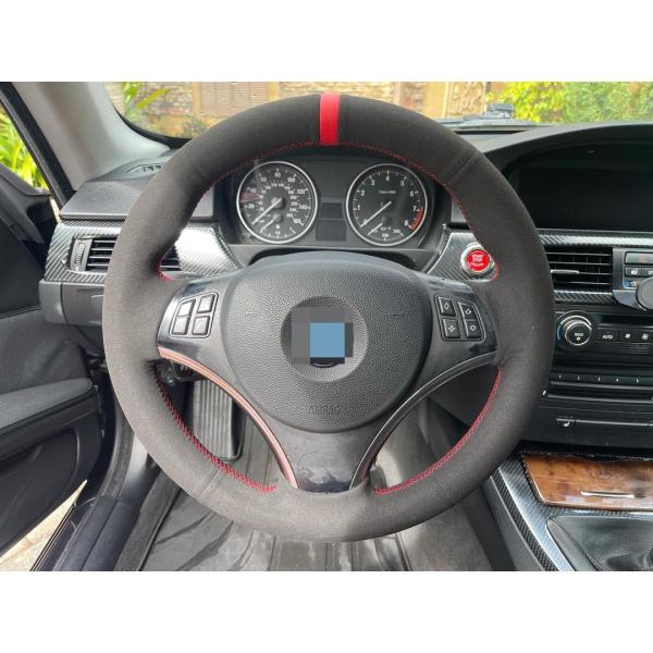 Hand Sewn Steering Wheel Cover for BMW E90 E91 E92 E87 E81 E82 E88 X1 E84 M3 325i 330i 335i