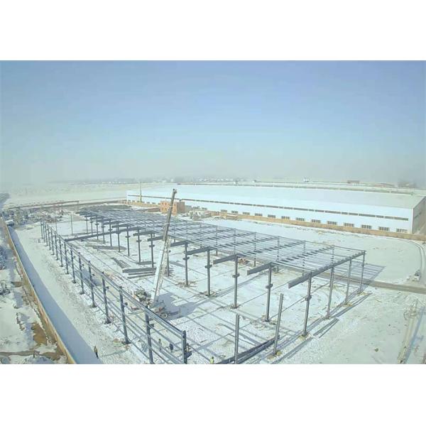 Steel structure warehouse exterior view