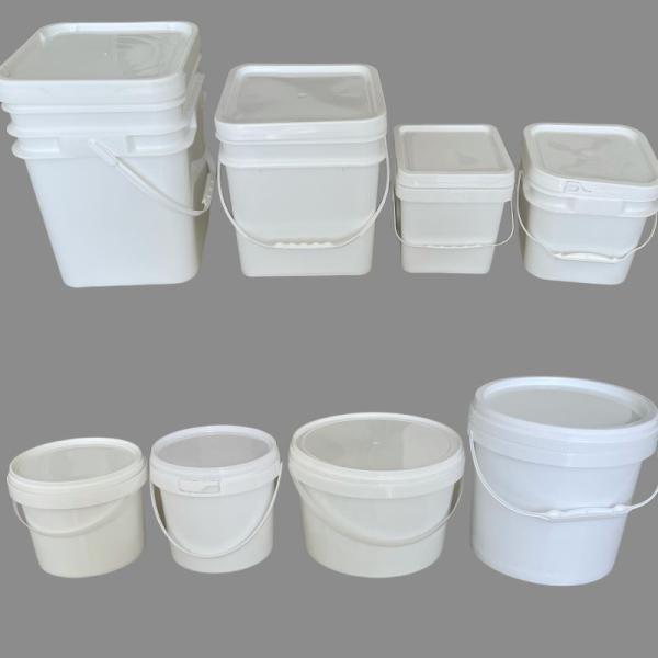 Competitive White Round Plastic Bucket with 2.0mm Thickness and Free Sample Included