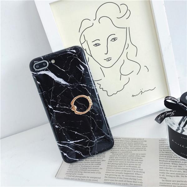 Iphone Xs Max marble case with iRing, Iphone Xs Max protective TPU case, Iphone Xs Max accessories, Iphone XR case