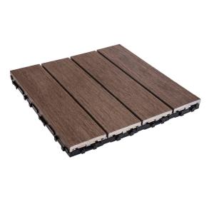 Quality DIY Outdoor PVC Decking Co-extruded WPC Square Pool Deck Tiles for Plastic-Based Design for sale