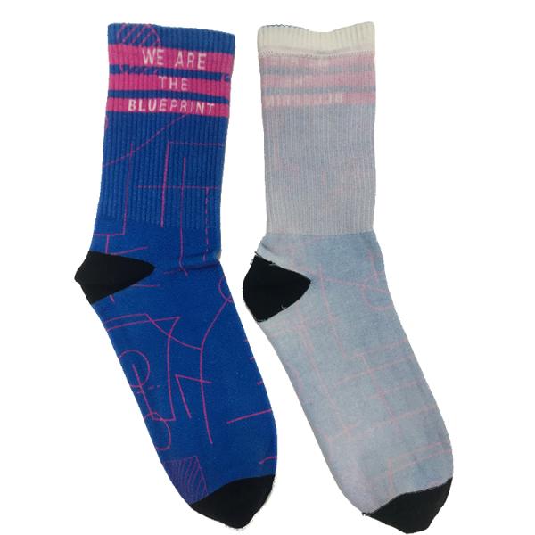 Comfortable Non-slip Custom Printed Socks Casual Sock Type with 18%polyester Fabric