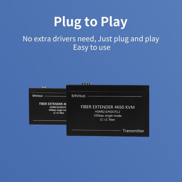 High Definition IR RS232 Signal HDMI Audio Extender 10km 4k HDMI USB KVM Extender