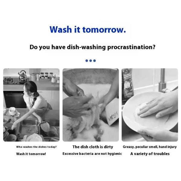 Solid Dishwashing Tablets Strong Stain Removal 20g Washing Tablets Three Colors Household Dishwasher