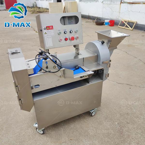 Vegetable Cutting Machine with Single Head Cutter Efficiently Shreds Spinach Leaves