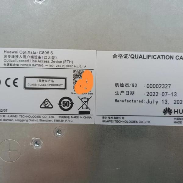 Inventory Optical Dedicated Line Access Equipment OptiXstar C805 S Model H87Z00C80501