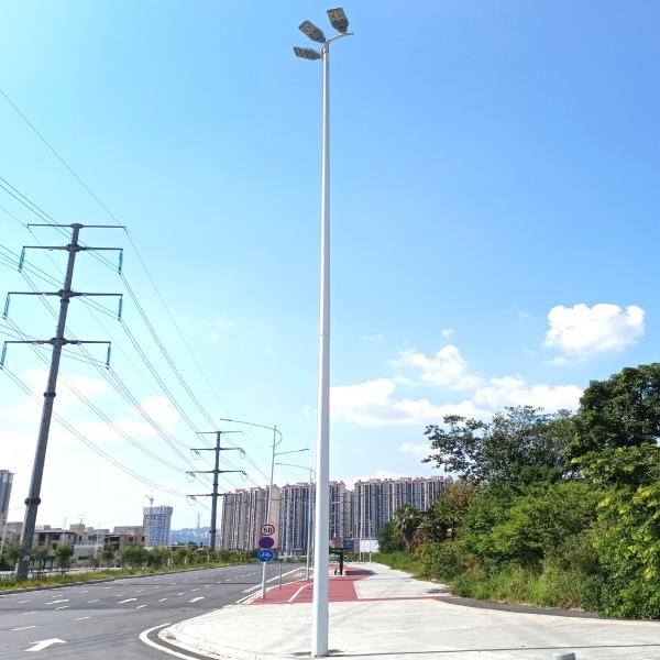 Galvanized Street Lighting Traffic Signal Light Pole 45m 9 Meter High Mast Pole