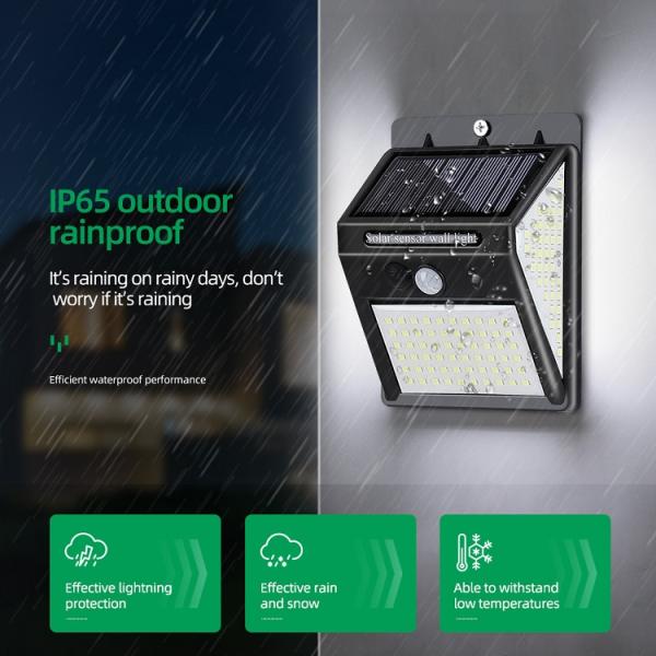 Solar Powered 48 Cob Led Motion Sensor Security Wall Light Directly Provided By The