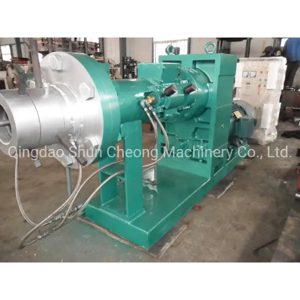 Automatic Grade Horizontal Structure Variable Speed Rubber Extruder for Hot Feeding Rubber Making
