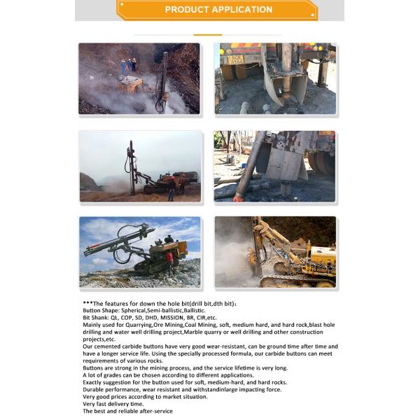 Atlas Copco DHD340 4 Inch DTH Hammers And Button Bits