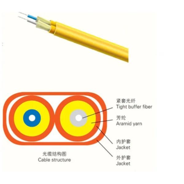 China-Made Indoor Fiber Optic Cable with Flat Wire Material Shape