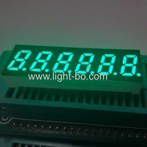 Small Size 6 Digit 7 Segment LED Display Common Anode Green for Frequency Converter