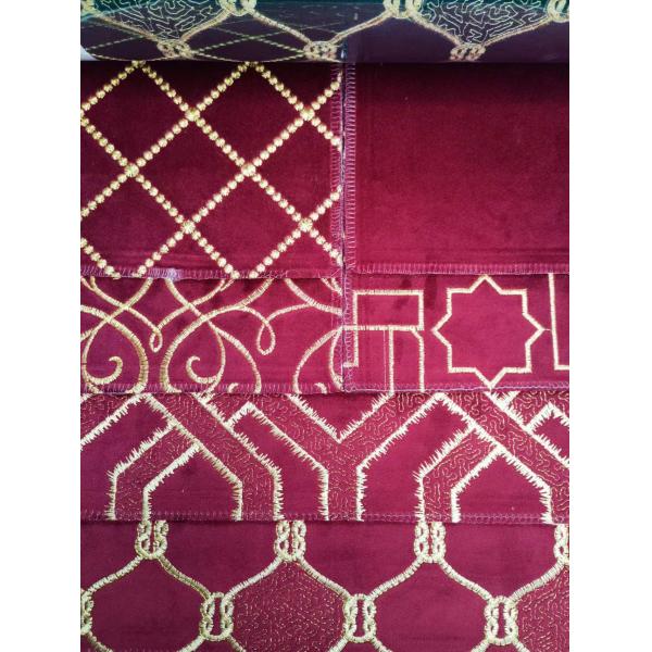 Embroidery Luxury Sofa Fabric Heavyweight With Knitted Technics