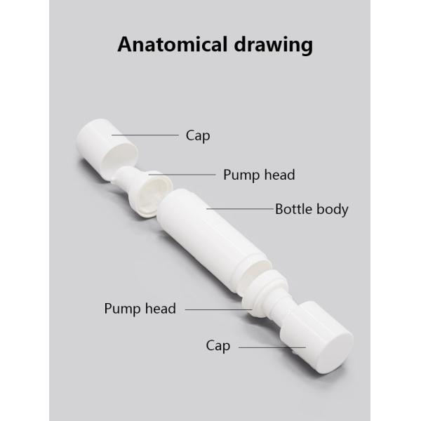 Customization Double Ended Plastic PP Airless Pump Bottles 20ml 30ml 40ml