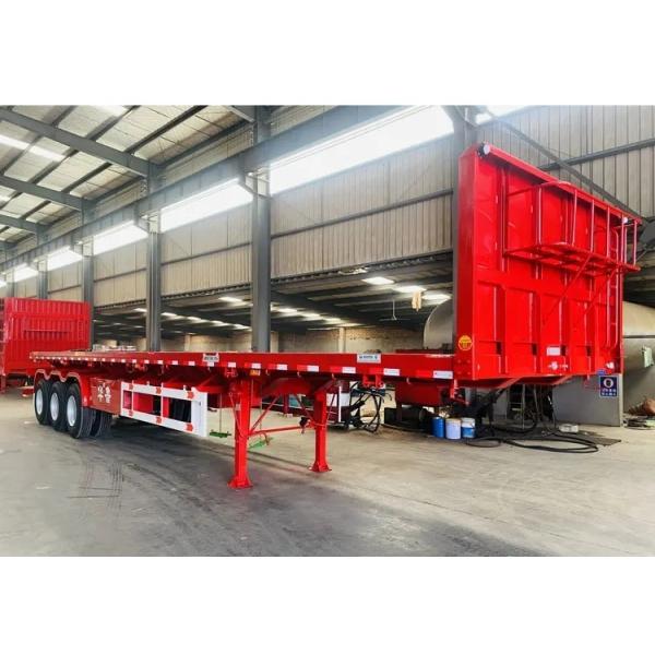 20FT 40FT Double Flatbed Container Trailer Flat Bed Trailer for Loading Capacity