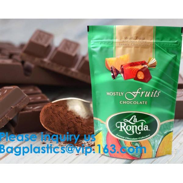 Biodegradable Foil Packaging Soft Zipper Stand Up Bottom Gusset Plastic Drinking Pouches Bags With Straws