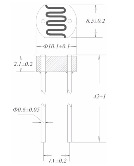 ANYO Passive Electronic Components Light Sensitive Resistor Φ10mm Photoresistor