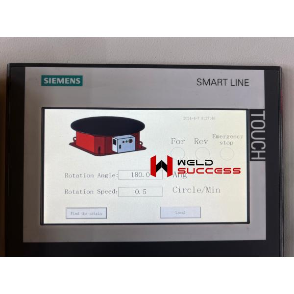Horizontal 10T Welding Positioner Turntable With Hand Control Box