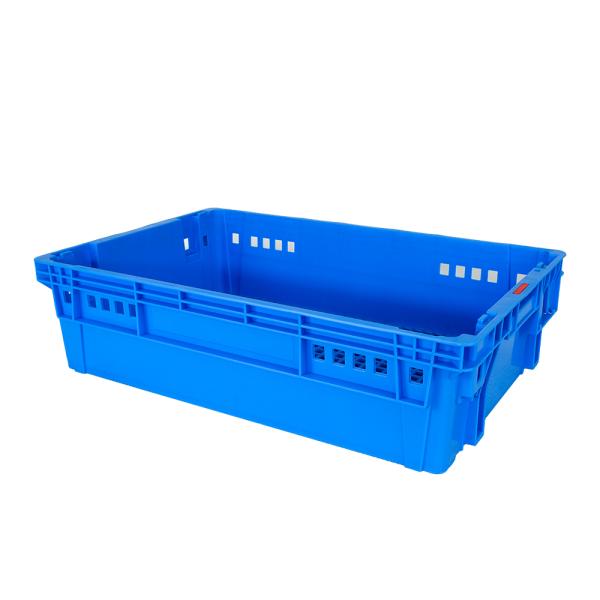 Bread Moving Plastic Storage Basket with Mesh Food Grade Plastic Crate Stackable