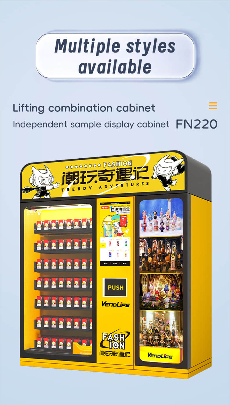Automatic Blind Box Vending Machine with Elevator Pickup System, Customizable Display Cabinet and Smart Management Platform for Unmanned Retail