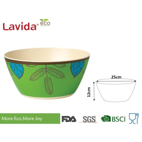 Reusable Melamine Salad Bowl Set Environmental Friendly With Serving Fork Spoon