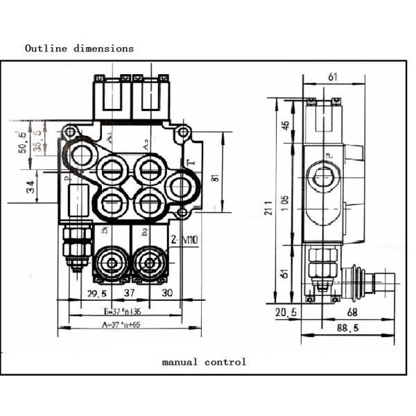 Hydro Pack 2PC70 N 1/2" Sectional Control Spool Valve
