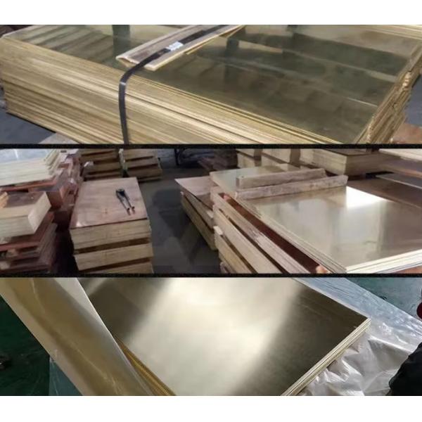 Large 18k H62 H65 2mm Gold Color Plated Brass Plate 100-1500mm