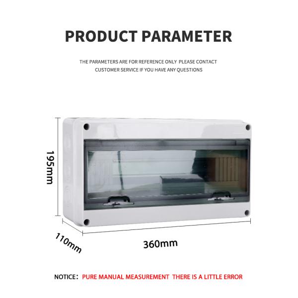 18 Ways MCB Power Juction Distribution Box IP65 Outdoor Waterproof Dustproof