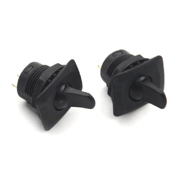 R13-402 ON-ON 3Pin 2Position Round Toggle Switch Maintained SPDT Panel Mount Black Color