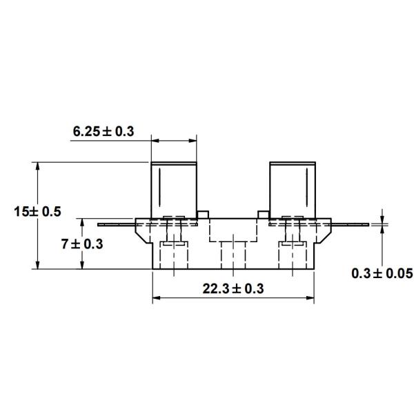 Bakelite Material Electrical PCB Mount 5x20mm Fuse Block With Quick Connect