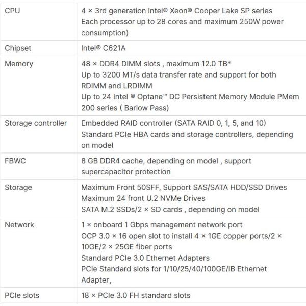 Intel Xeon Processor Equipped H3C UniServer R6900 G5 Rack Server for Optimal Performance