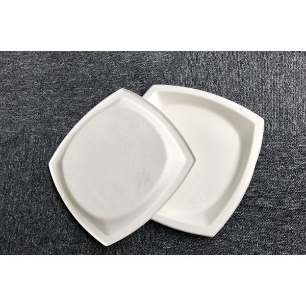 biodegradable corn starch plastic round food tray, Eco-friendly corn starch disposable 4 compartment food tray with lid
