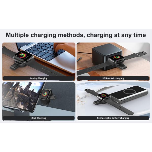 2.5W Smart Watch Charger White/Black Color USB TYPE C Input Interface 5V Output Voltage