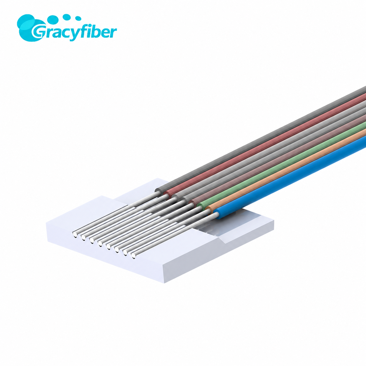 Buy cheap Multi-Channel 2D Fiber Array FA High Density Dual Row Optical Fiber Array from wholesalers