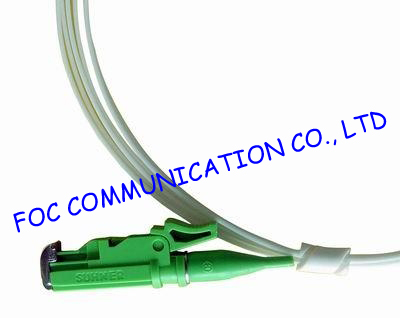 FTTX OFNP Optical Fiber Pigtail SM , 0.9mm Tight Buffered E2000 Pigtail