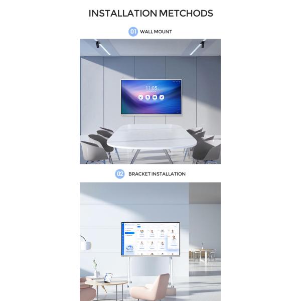 Whale Screens 4k HD Interactive Flat Panel 20 Points Touch Interact Boards Interactiva 65'' 75'' Touch Smart Boards