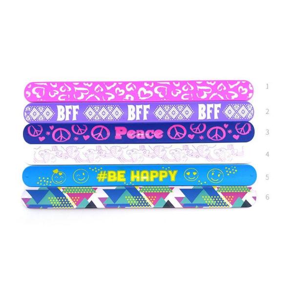 Casting Embossed 2.0mm Custom Silicone Slap Bracelets