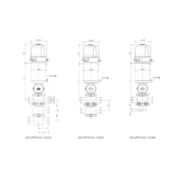 E-C Welding DN100 SS316L Double Seat Mixproof Valve