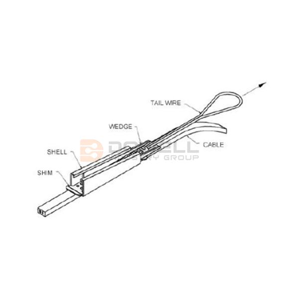 Supply Fixed Cable Clamp for Stainless Steel Optical Fiber Cable Drop Wire Clamp in FTTH