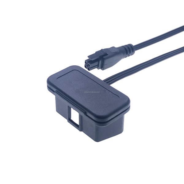 Code Reader Compatible AOTAI 16PIN OBD2 Cable Extension 24V Low Profile OBDII Male to Molex 2x2PIN Connector Flat Cable